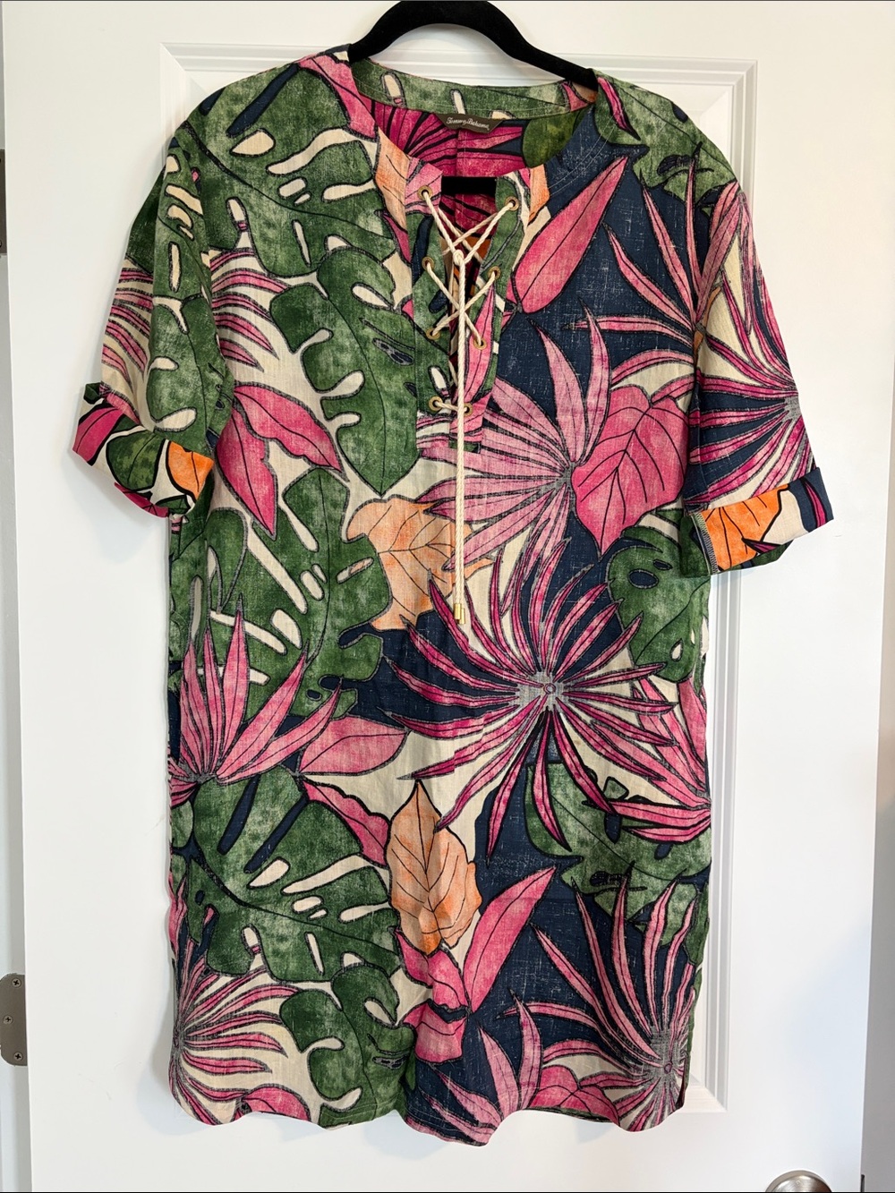 Remy Tropical Floral Linen Tunic Mini Dress from Tommy Bahama
